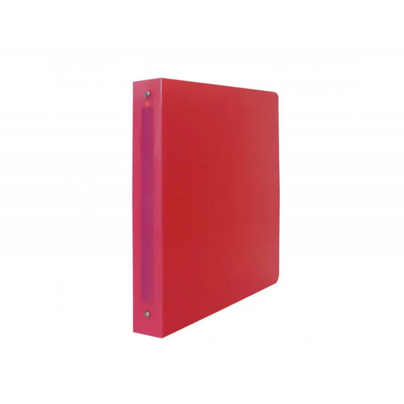 Classeur souple 4 anneaux polypro office plast 2x26,8 cm dos 40mm coloris rouge