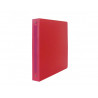 Classeur souple 4 anneaux polypro office plast 2x26,8 cm dos 40mm coloris rouge