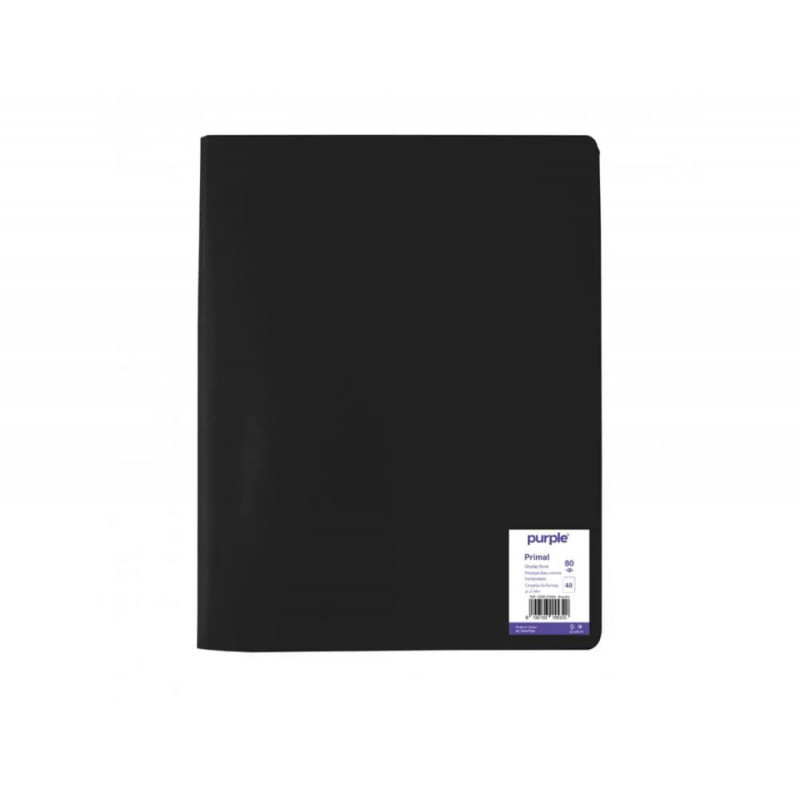 Protege-documents office plast eco green recycle 40 vues qualite pp 40 microns graine coloris noir