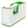 LEITZ Dévidoir Dual Blanc Vert métallisé livré avec ruban adhésif transparent L5,1 x H7,6 x P12,6 cm