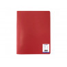 Protege-documents office plast eco green recycle 40 vues qualite pp 40 microns graine coloris rouge