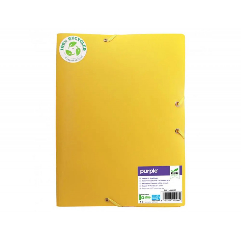 Chemise 3 rabats office plast polypro recycle coloris jaune