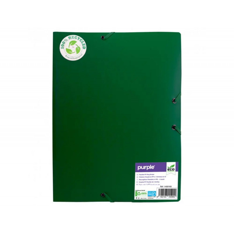 Chemise 3 rabats office plast polypro recycle coloris vert