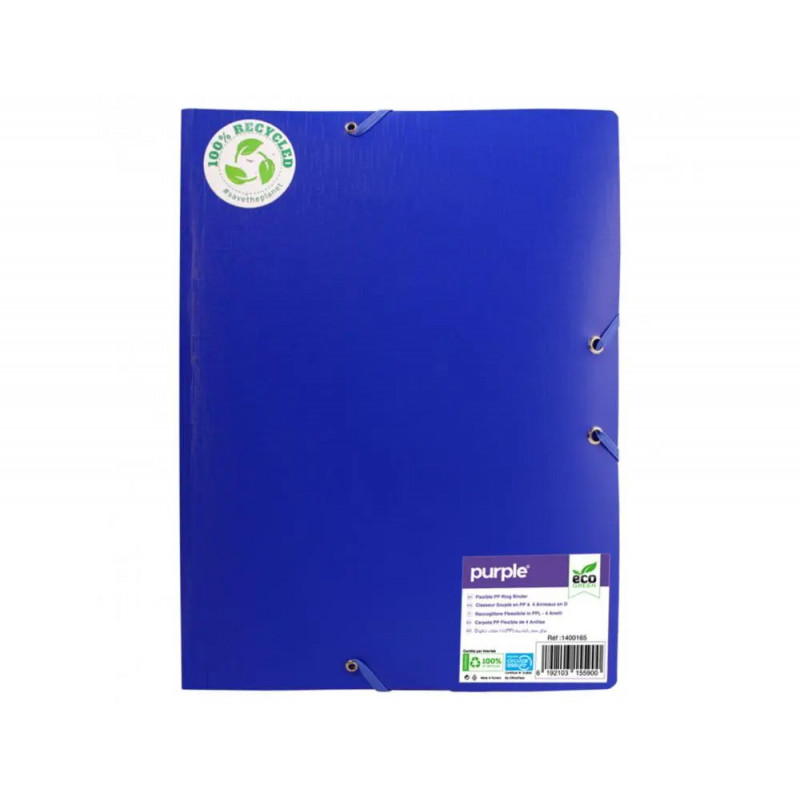 Chemise 3 rabats office plast polypro recycle coloris bleu