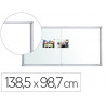 Vitrine affichage vanerum intérieur fond métal magnétique portes coulissantes serrure 18 feuilles 98,7x138,5x5,5cm