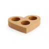 Centre de table graine creative bougeoir coeur 130x150x25mm