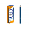 Crayon couleur bic kids multi-surfaces pointe 5,8mm corps triangulaire coloris bleu boite 12 unites