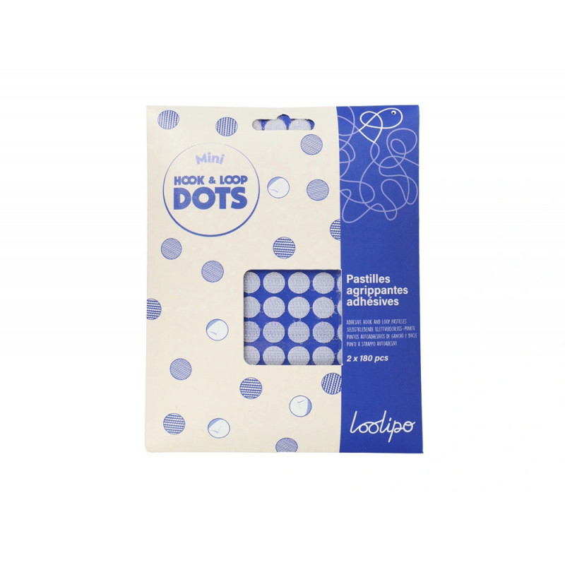 Pastille agrippante adhesive sodertex ronde diam. 1cm coloris blanc maxi pack 180 unites