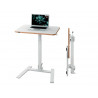 Bureau assis-debout leitz ergo compact pliable hauteur reglable 74-109cm coloris blanc