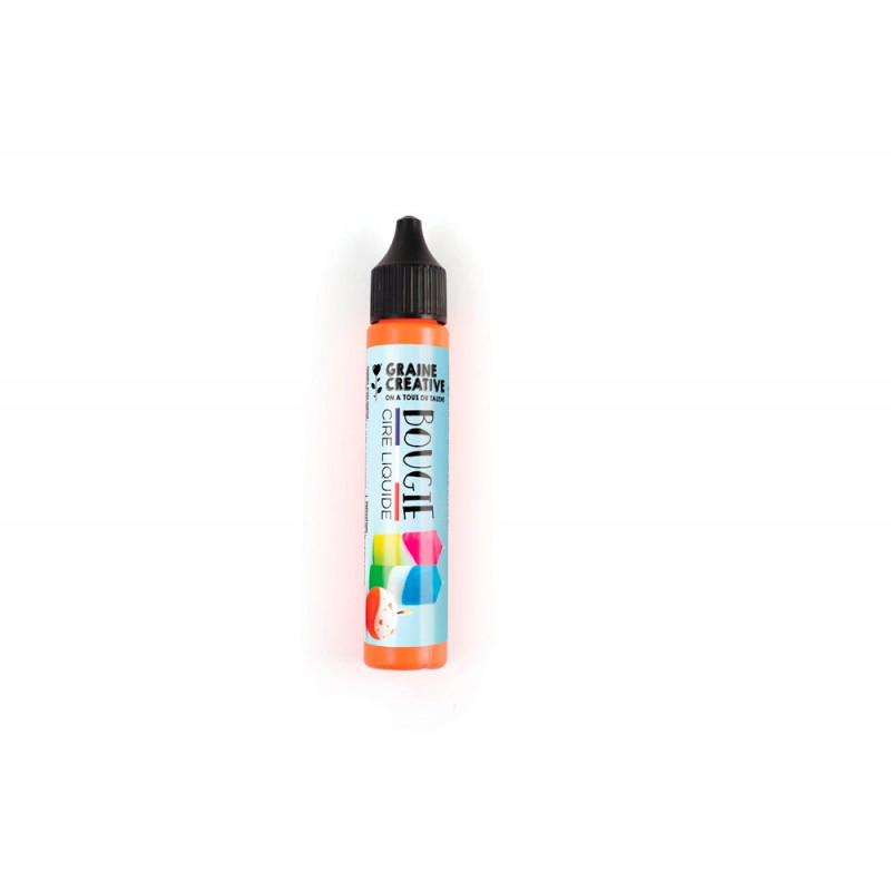 Crayon pour bougie graine creative 30ml coloris orange fluo