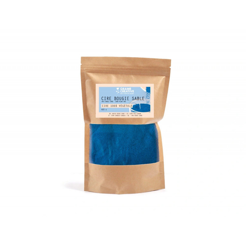 Cire bougie graine creative vegetale sable bleu 400 gr