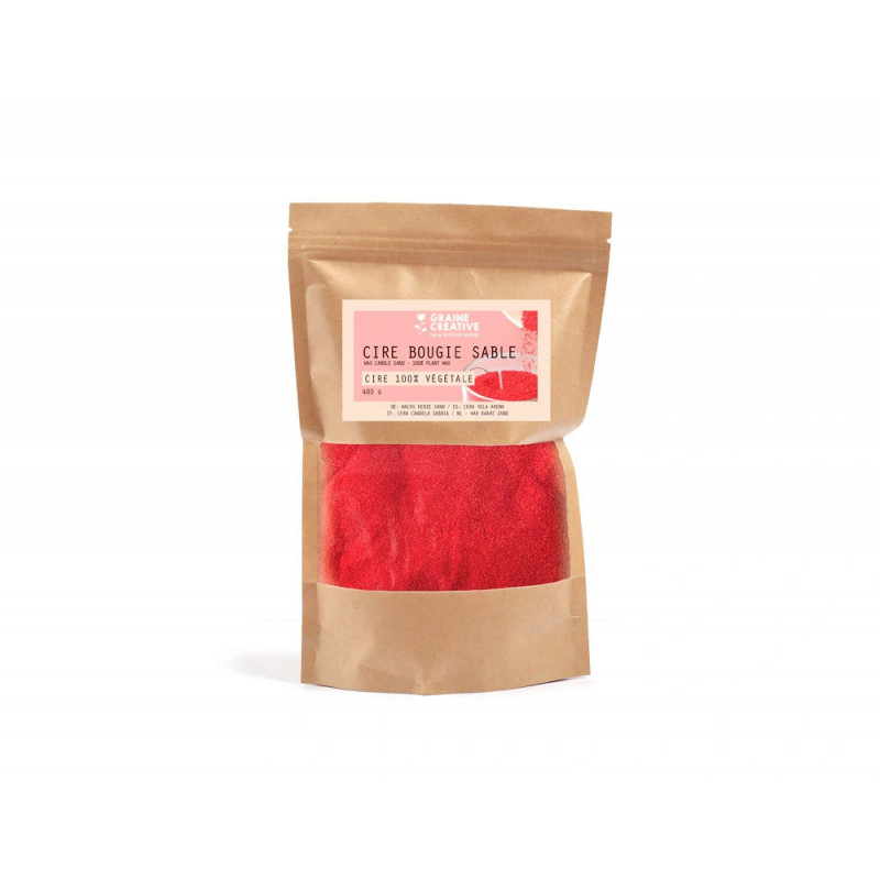 Cire bougie graine creative vegetale sable rouge 400 gr
