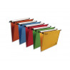 Dossier suspendu esselte vmg tiroir carton kraft 240g fond v bouton-pression coloris assortis paquet 10