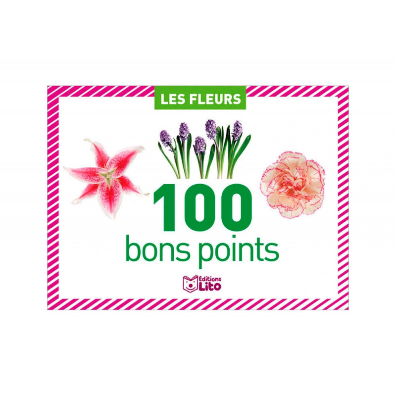 Bon point editions lito les fleurs 61x82mm boite 100 unites