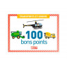 Bon point editions lito transports et engins 61x82mm boite 100 unites