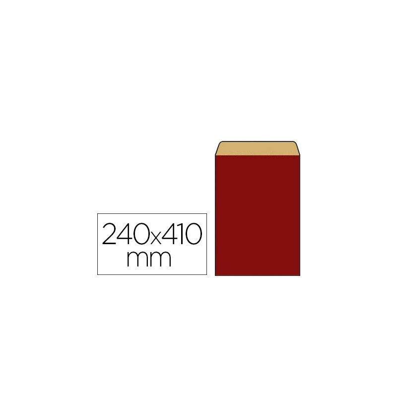 Pochette kraft vergé 60g 240x90x410mm coloris rouge