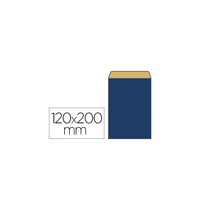 Pochette kraft vergé 60g 120x45x200mm coloris bleu