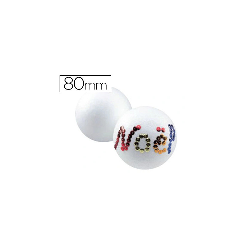 Boule styropor à décorer diamètre 80mm