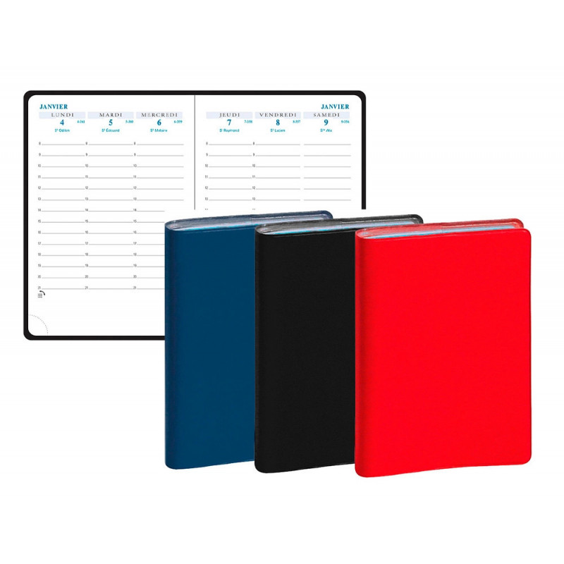 Agenda exacompta poche horizon 13 semainier barbara couverture amovible 1 semaine 2 pages 90x130mm coloris assortis