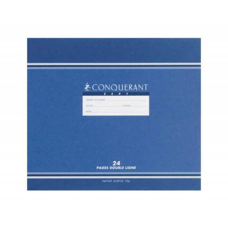 Cahier maternelle calligraphe pique a l'italienne 17x14,7cm 24p double ligne 3mm 70g coloris rose