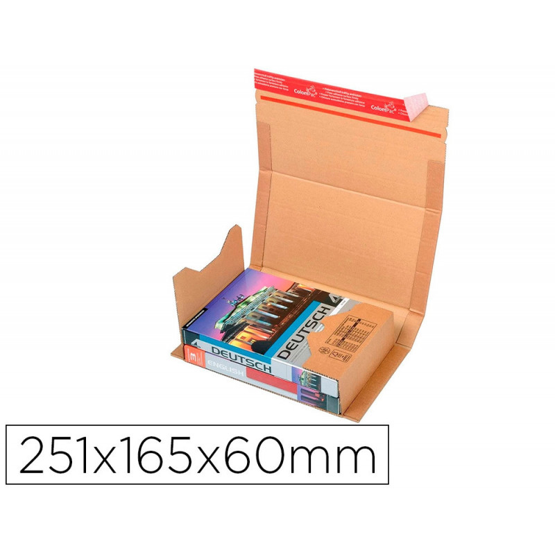 Etui expedition colompac kraft ajustable 251x165x60mm lot de 20
