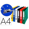 Classeur levier liderpapel a4 documenta carton rembordé 1,9mm dos 52mm rado métallique coloris assortis classiques