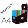 Classeur antartik 4 anneaux ronds 25mm a4 carton remborde coloris assortis