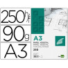 Papier végétal liderpapel calque haute transparence surface régulière satinée 90g/m2 a3 297x420mm