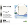 Bloc dessin liderpapel aquarelle spirale papier grain moyen lisse 300g/m2 format a4 297x210mm 10f
