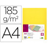 Chemise liderpapel papier cartonne 180g 310x230mm document a4 210x297mm coloris pastel jaune intense