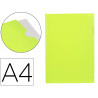 Pochette coin liderpapel polypropylene 180 microns a4 210x297mm capacite 20f coloris jaune fluo
