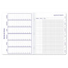 Cahier textes conquerant agrafe 17x22cm 124p seyes 90g pp incolore