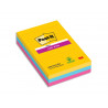 Bloc-notes post-it super sticky ligné 101x152mm 90f coloris rio assortis lot 3 blocs