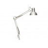 Luminaire bureau maulstudy surpince tete et bras metal hauteur 44cm bras 35cm tete diam. 17cm coloris gris