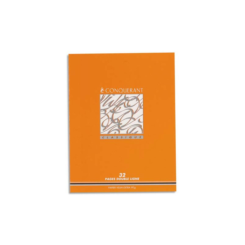 Cahiers CONQUERANT 90g 17x22 cm/32 pages ligne 2 mm/interligne 8 mm