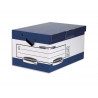 Conteneur maxi bankers box heavy duty carton coloris blanc bleu montage automatique