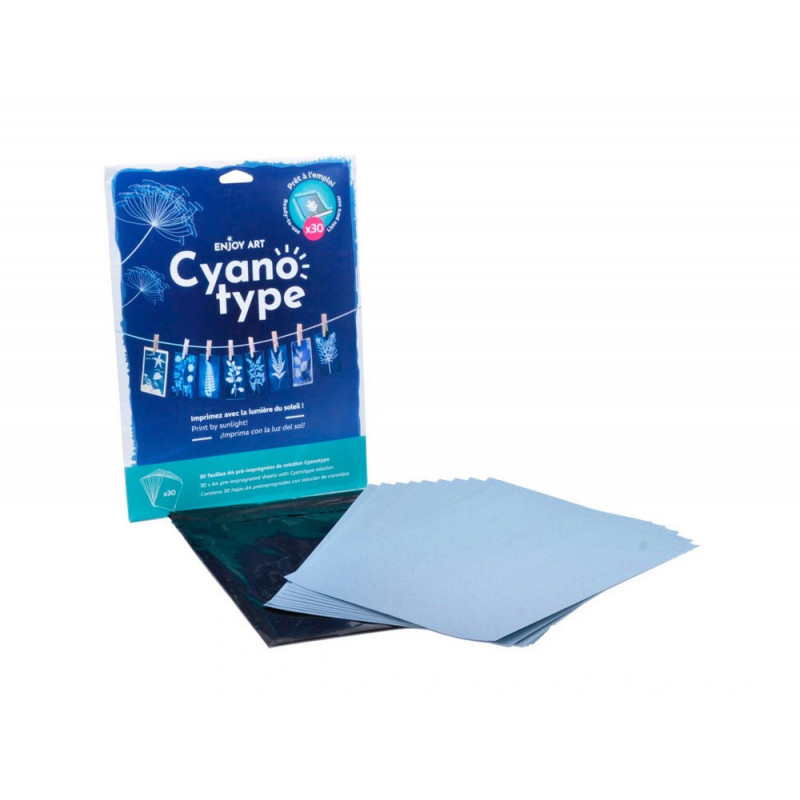 Feuille cyanotype enjoy art pre-impregnees a4 pack 30 unites