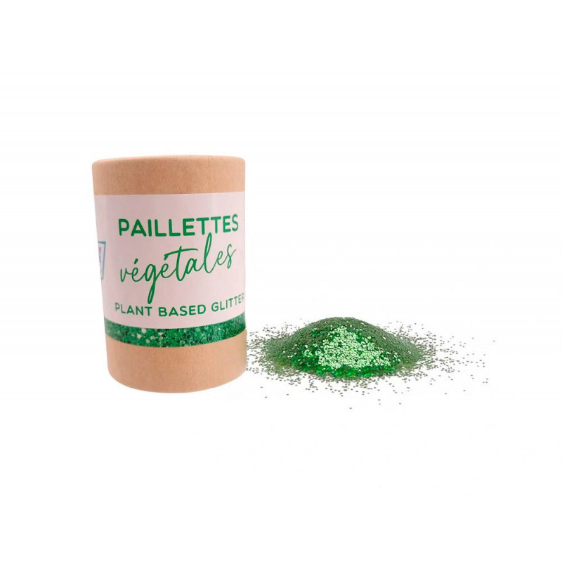 Paillettes oz international biodegradable vegetales tube carton 35g coloris vert