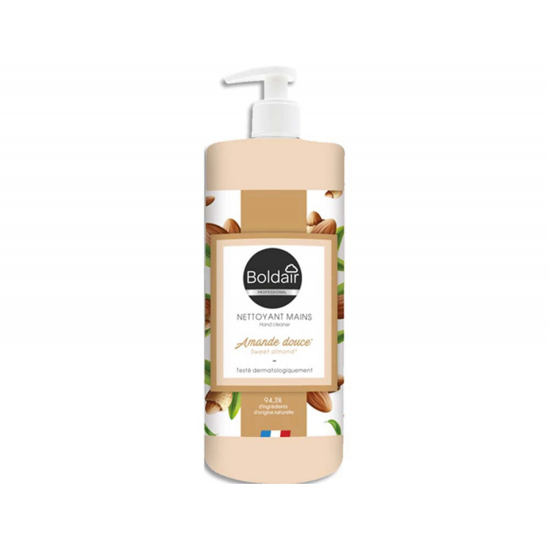 Savon liquide doux boldair glycérine parfum amande douce flacon pompe 500 ml