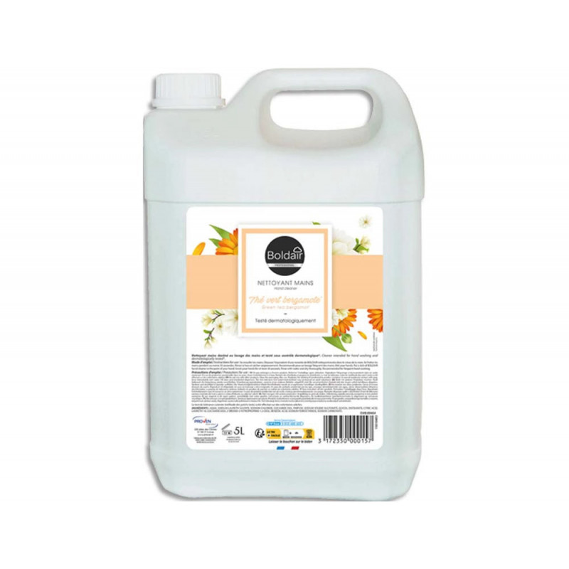 Crème lavante mains boldair parfum thé vert bergamote bidon 5 l