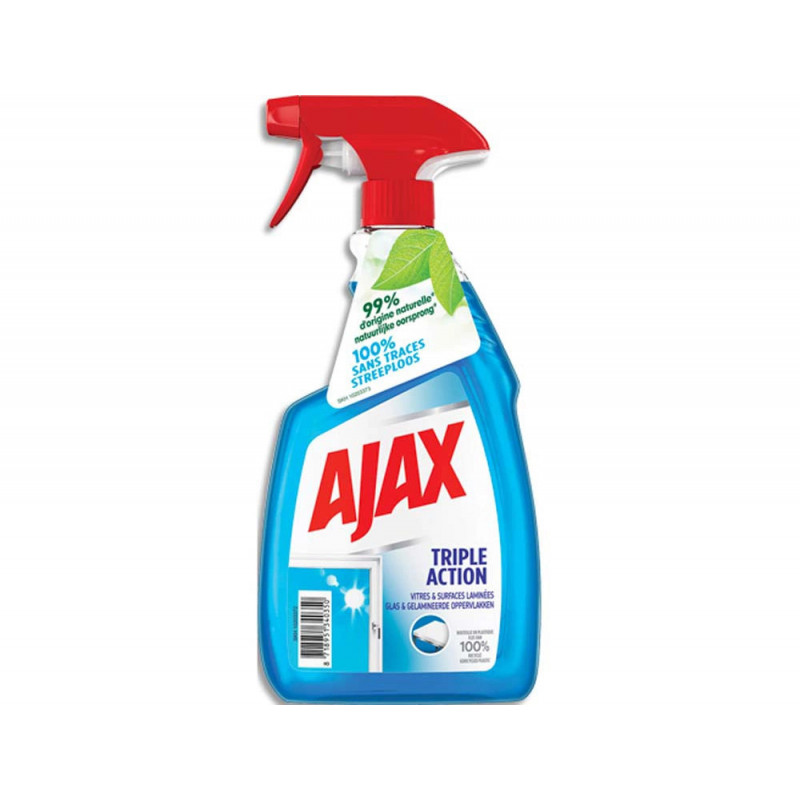 Nettoyant vitres et surfaces ajax triple action spray 750 ml