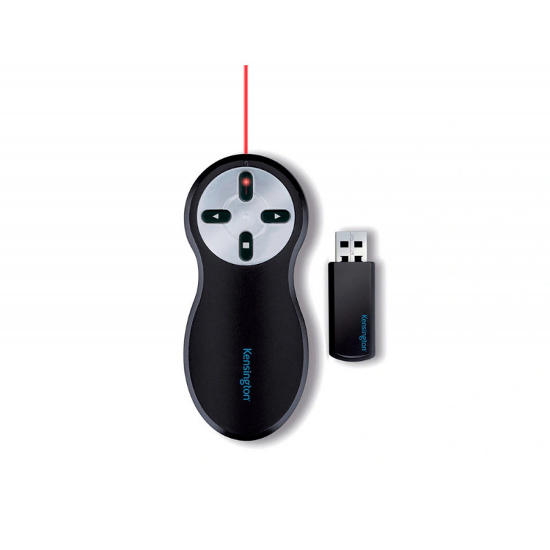 Télécommande présentation pointeur laser ergonomique sans fil usb rayon 20m 4 commandes plug&play inclus 2 piles aaa