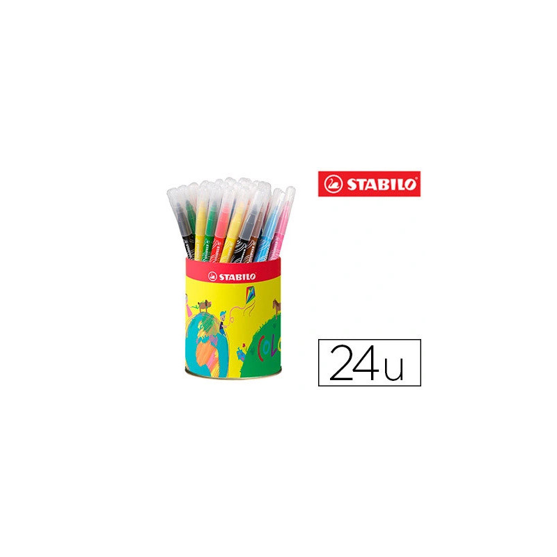 Feutre coloriage stabilo power max encre lavable corps large pointe large bloquée lot 24 unités