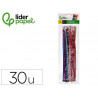 Chenilles liderpapel 30 cm de couleurs brillantes assorties sachet de 30 unites