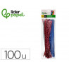 Chenilles liderpapel 30 cm de couleurs brillantes assorties sachet de 100 unites