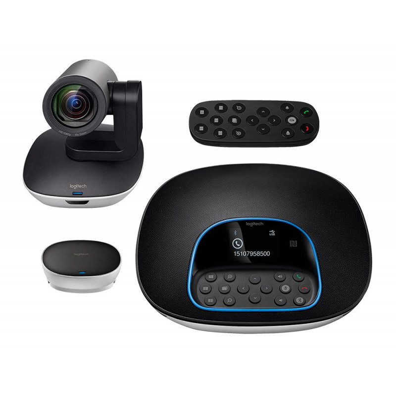 Camera conference group logitech videoconference pour 14 personnes maximum extension microphone pour 20