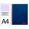 Cahier spirale liderpapel a4 micro wonder 240 pages 90g 5x5mm 4 trous 5 bandes couleurs bleu marine