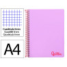 Cahier spirale liderpapel a4 micro wonder 240 pages 90g 5x5mm 4 trous 5 bandes couleurs violet