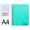 Cahier spirale liderpapel a4 micro wonder 240 pages 90g 5x5mm 4 trous 5 bandes couleurs vert