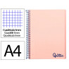 Cahier spirale liderpapel a4 micro wonder 240 pages 90g 5x5mm 4 trous 5 bandes couleurs rose